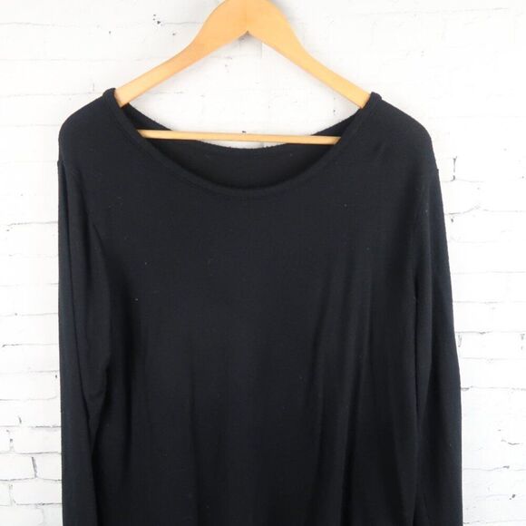 ZYIA ACTIVE BLACK LONG SLEEVE ROUND NECK SPLIT BACK TOP SIZE XXL - Picture 4 of 8